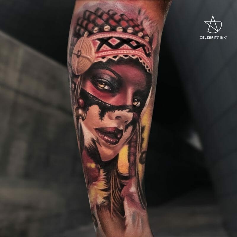 Neo-Traditional Style Tattoos_Woman