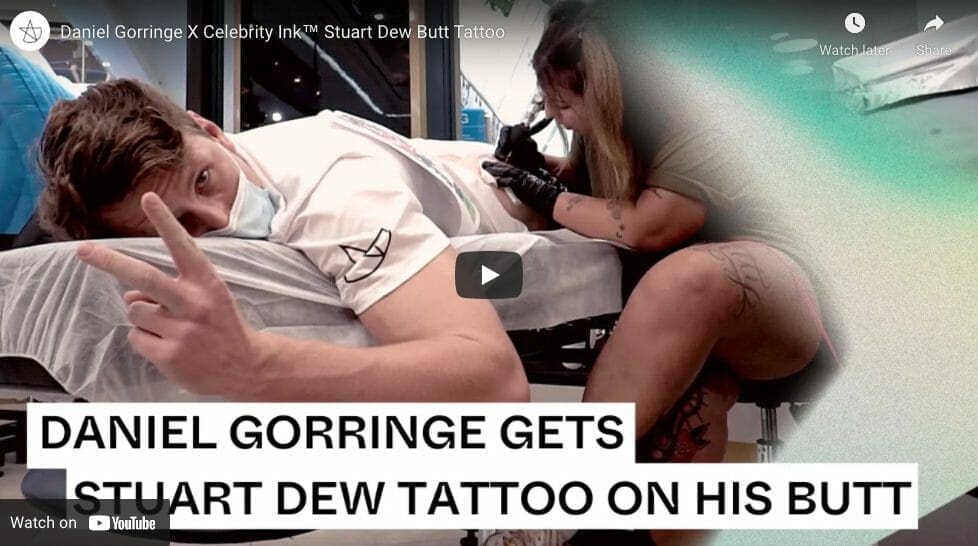 Daniel Gorringe Celebrity Ink Stewart Dew Tattoo Gold Coast Suns Carlton Blues ALF