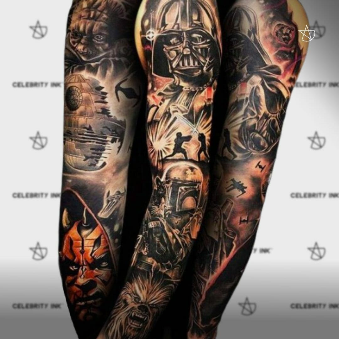 Star Wars Tattoo Sleeve - Full Arm Sleeve to Star Wars Characters at Celebrity Ink Tattoo
